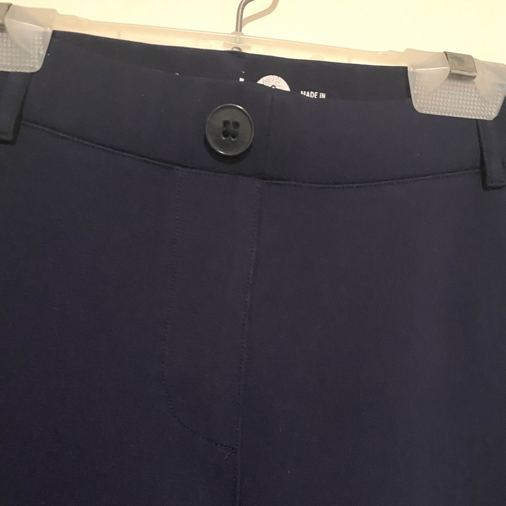 Betabrand Women's Classic Dress Pant Yoga Pant Straight Leg Navy Petite Small - Picture 2 of 6